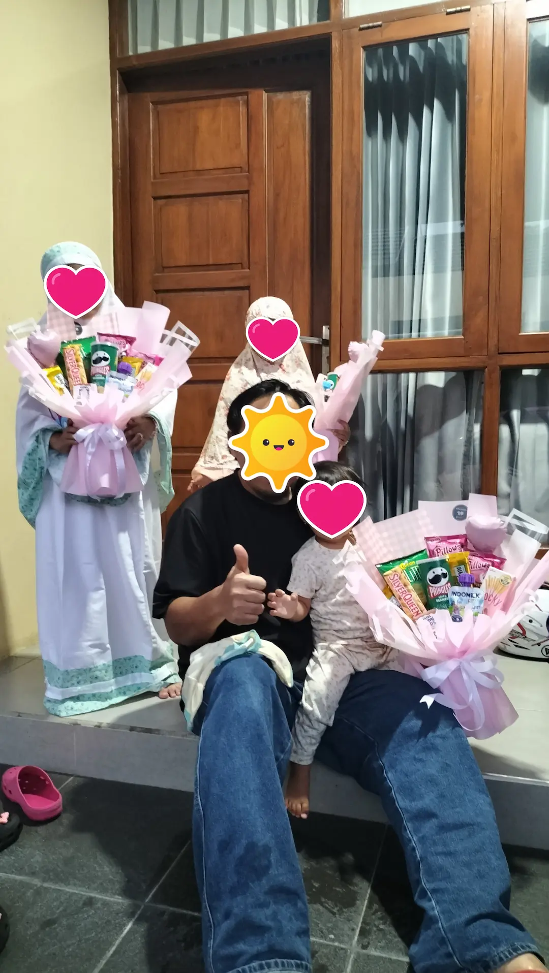 Dokumentasi Kirim Buket Snack Kado Kejutan Hadiah Ultah Anak ke Tiara Residence Baturraden