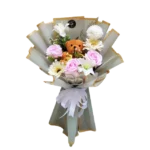 buket bunga mawar pink teddy bear - Deepest Heart
