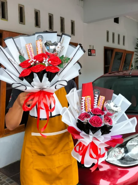 buket coklat silverqueen edisi hari valentine
