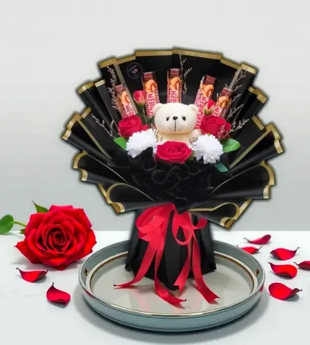 buket coklat silverqueen hadiah hari valentine