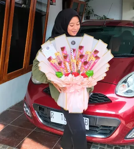 buket coklat silverqueen ultah anak ukuran large