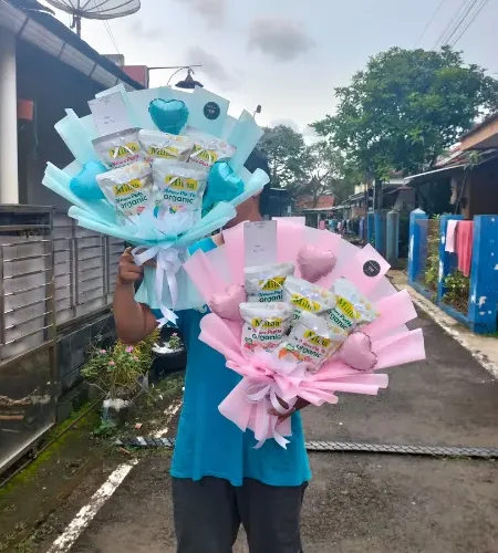 buket milna puff isi 5 pcs ultah anak