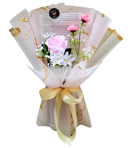 buket murah 1 tangkai mawar pink purwokerto