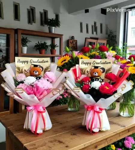 buket wisuda bisa untuk putra dan putri ucapan happy graduation