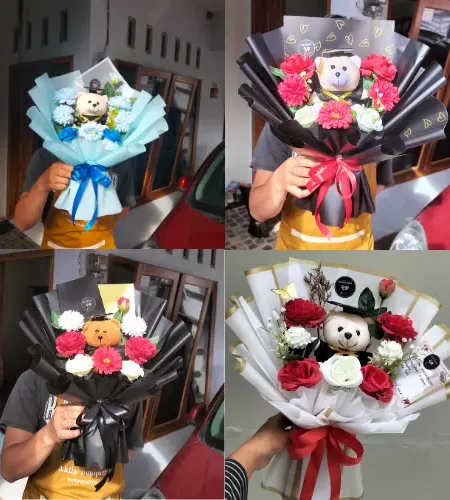 buket wisuda untuk putra bisa request wrapping ukuran medium