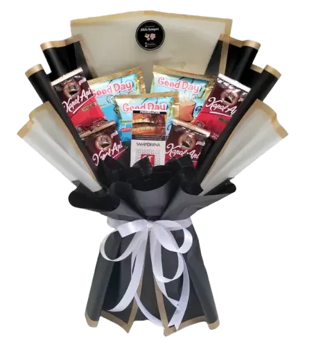 jual buket snack 50 ribuan isi kopi goodday, kapal api